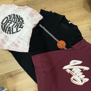 Vans and Santa Cruz T shirts bundle